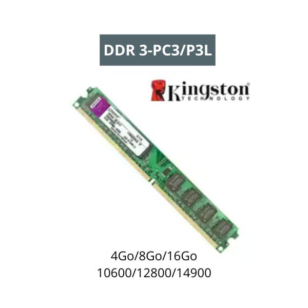 Kingston-RAM DDR3 4Go 8Go  16Go PC3/PC3L-10600 PC3/PC3L-12800 PC3/PC3L-14900 pour ordinateur de bureau